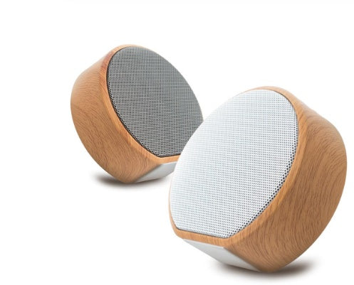 Compact Mini Wood Bluetooth Speaker: Portable Wireless Sound for Outdoor Adventures, with AUX and TF Support! - Riva's Treasure 