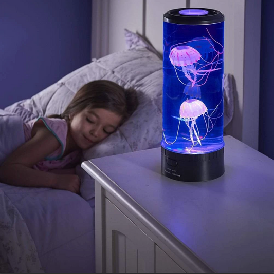 LED Jellyfish Aquarium Lamp Night Light USB Powered - Riva's Treasure 