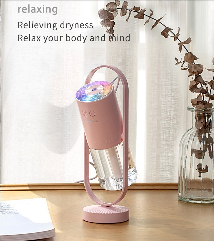 Projection Night Light USB Air Humidifier: Magic Shadow Mini Office & Car Mist Maker with Air Purification - Riva's Treasure 