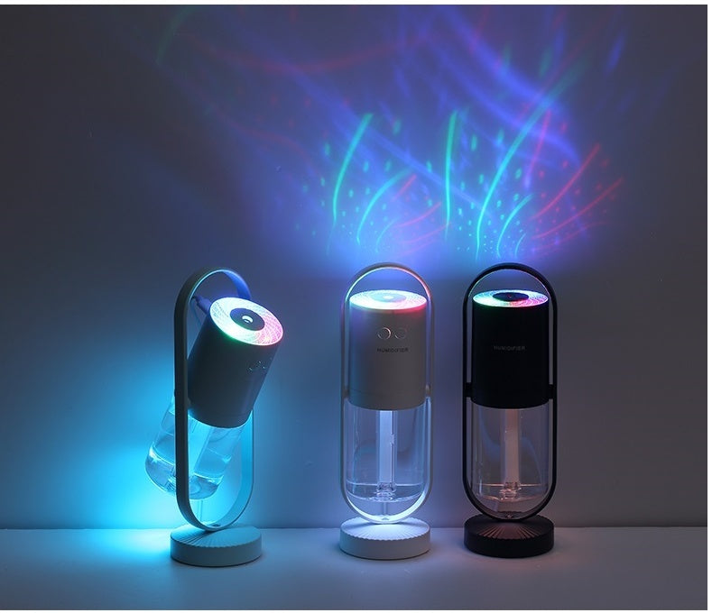 Projection Night Light USB Air Humidifier: Magic Shadow Mini Office & Car Mist Maker with Air Purification - Riva's Treasure 