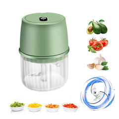 Compact USB Rechargeable Electric Garlic Press & Food Chopper - Your Portable Kitchen Gadget Solution! - Riva's Treasure 