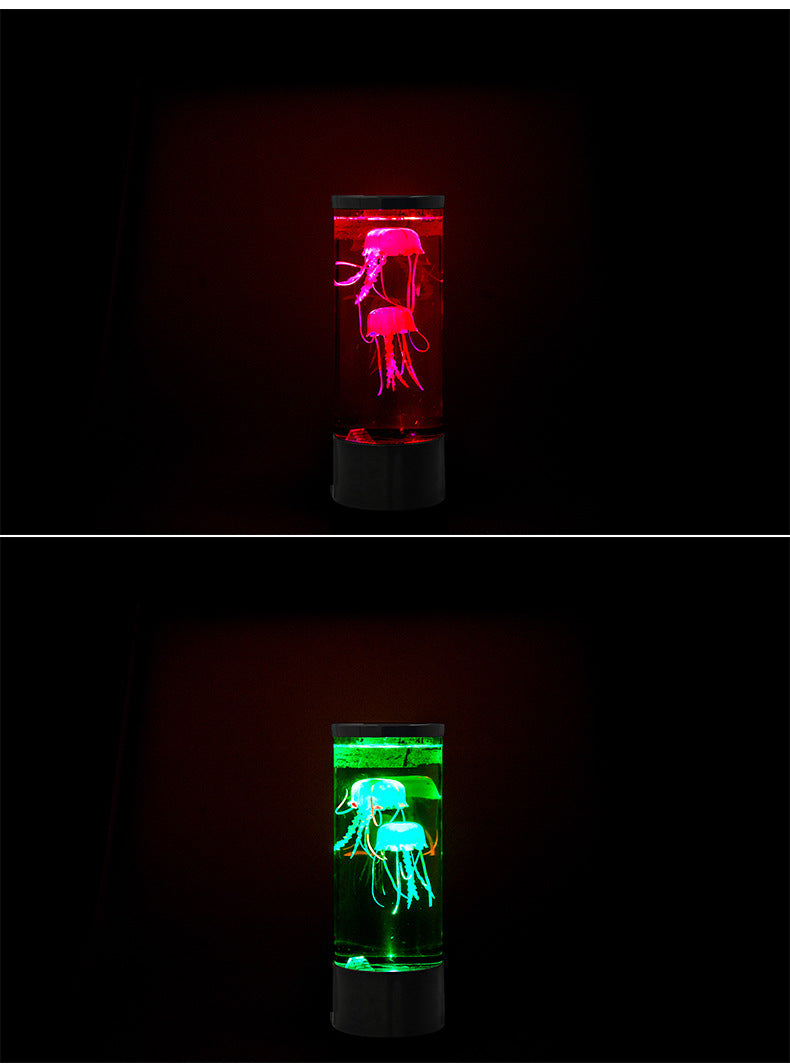 LED Jellyfish Aquarium Lamp Night Light USB Powered - Riva's Treasure 