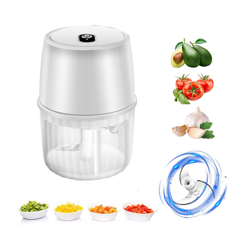 Compact USB Rechargeable Electric Garlic Press & Food Chopper - Your Portable Kitchen Gadget Solution! - Riva's Treasure 