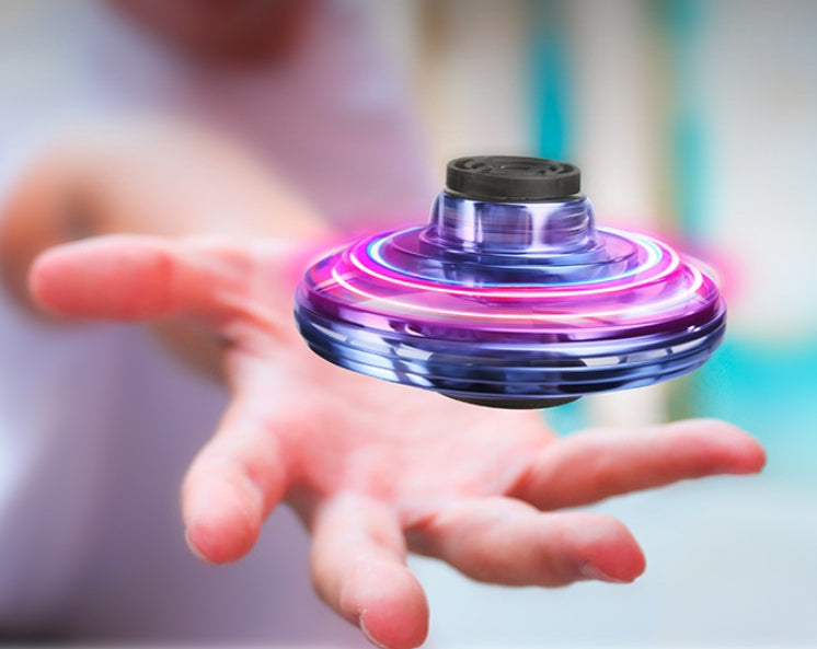 Whizzing Fun: LED UFO Flying Spinner Toy - Interactive Mini Fingertip Gyro for Kids Decompression - Riva's Treasure 