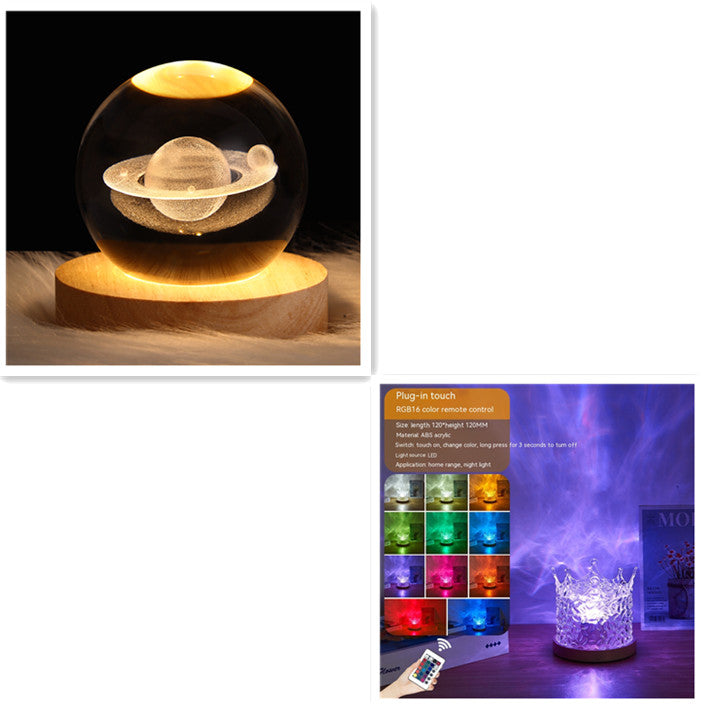 LED Water Ripple Ambient Night Light - Riva's Treasure 