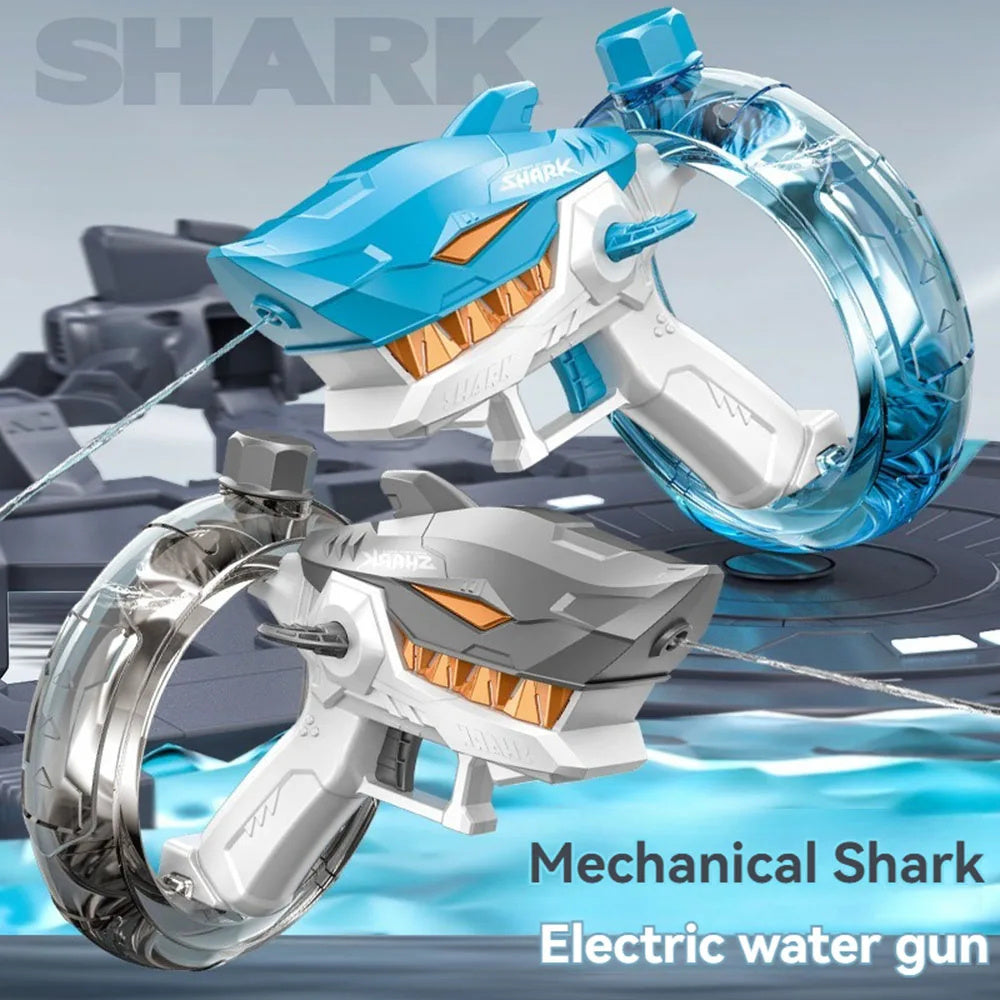 Shark Attack Fun: Fully Automatic Electric Water Gun for Endless Summer Play - Riva's Treasure 