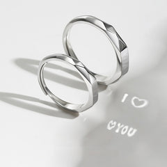 Light Reflect S925 Sterling Silver Rings with Love Surprise