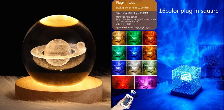 LED Water Ripple Ambient Night Light - Riva's Treasure 