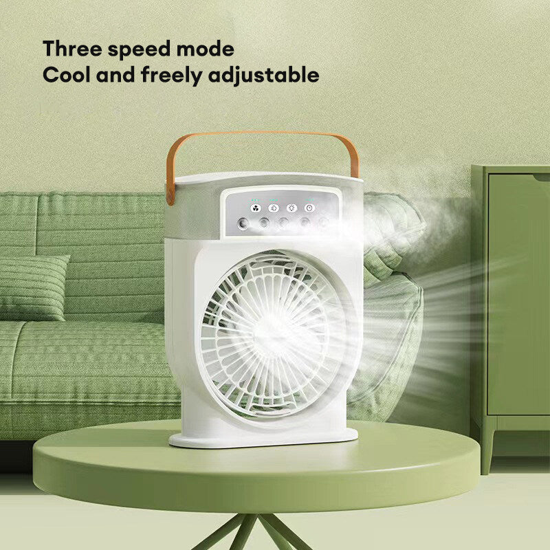 Chill Wave: 5-Spray USB Air Conditioner with 7-Color Light & 600ML Mist Humidifier - Riva's Treasure 