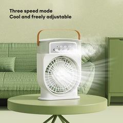 Chill Wave: 5-Spray USB Air Conditioner with 7-Color Light & 600ML Mist Humidifier - Riva's Treasure 