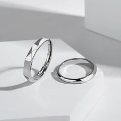 Light Reflect S925 Sterling Silver Rings with Love Surprise