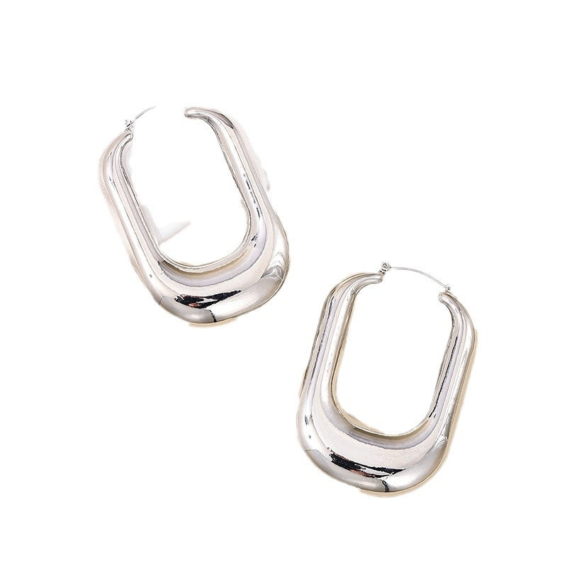 Creative U-shaped Irregular Exaggerated Temperamental Vintage Earrings - Riva's Treasure 