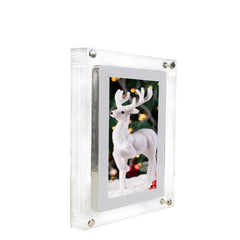 Acrylic Digital Picture Frame with 1GB Storage, Battery & Vertical Display - Perfect Gift for Loved Ones - Riva's Treasure 