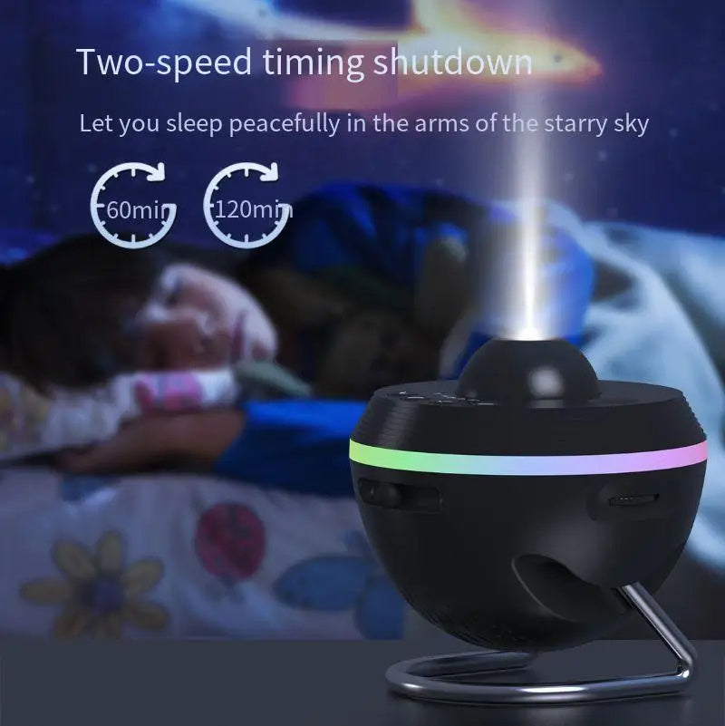 Stellar Dreams 13-in-1 Ultra Clear Galaxy Projector - Rotating Space Ball Planetarium for Kids - Riva's Treasure 