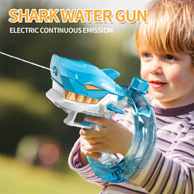 Shark Attack Fun: Fully Automatic Electric Water Gun for Endless Summer Play - Riva's Treasure 