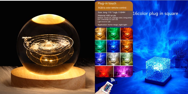 LED Water Ripple Ambient Night Light - Riva's Treasure 