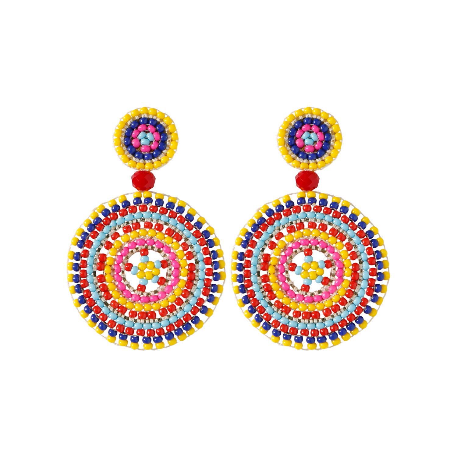 Retro Ethnic Style Lightweight Hand-woven Bead Earrings - Riva's Treasure 