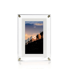 Acrylic Digital Picture Frame with 1GB Storage, Battery & Vertical Display - Perfect Gift for Loved Ones - Riva's Treasure 