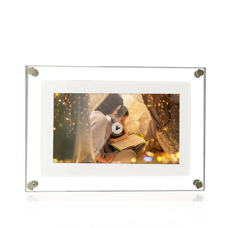 Acrylic Digital Picture Frame with 1GB Storage, Battery & Vertical Display - Perfect Gift for Loved Ones - Riva's Treasure 