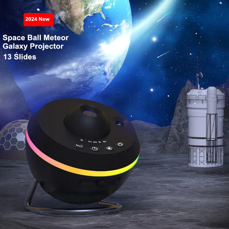 Stellar Dreams 13-in-1 Ultra Clear Galaxy Projector - Rotating Space Ball Planetarium for Kids - Riva's Treasure 